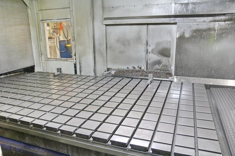 Droop + Rein TFS 22-40 DT D40 P CNC 5-Axis Planer Type Milling Machine, 2007 – Dual Chip Conveyors, Through Spindle Coolant, Probe, Rotary Table