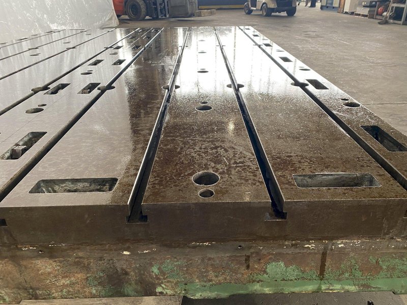 96&quot; X 144&quot; X 12&quot; GIDDINGS AND LEWIS T-SLOTTED FLOOR PLATE. STOCK # 1163121