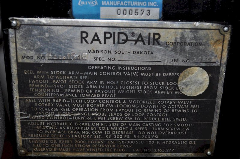 250 LB X 6.5&quot; RAPID AIR MOTORIZED UNCOILER