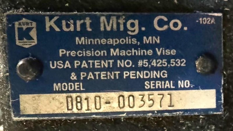 8&quot; Kurt Vise No. D810, 10&quot; Maximum Opening, Swivel Base