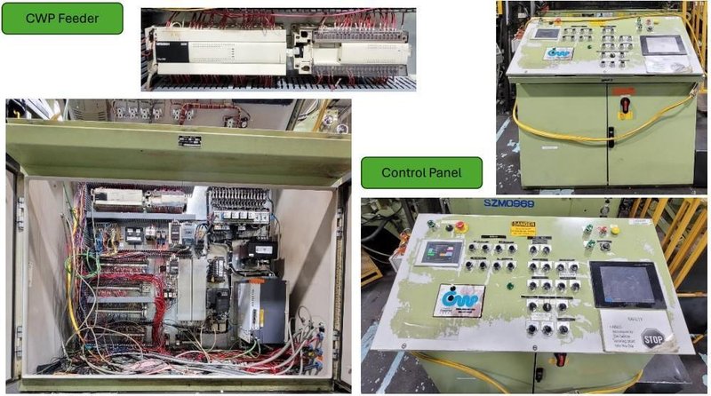 220 TON AIDA #NCI-200(2) PRESS LINE, COMPLETE WITH CWP SPACE-SAVER COIL FEED LINE: STOCK #22209