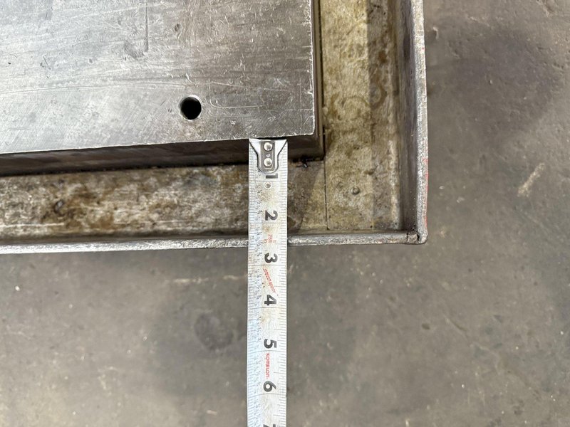 42&quot; WIDE X 72&quot; LONG X 6&quot; THICK T-SLOTTED BOLSTER PLATE. STOCK # 1006324