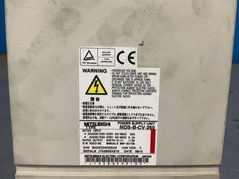 MITSUBISHI ELECTRIC 95 AMPS POWER SUPPLY UNIT   -  MDS-B-CV-260