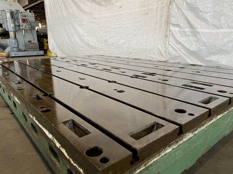 96&quot; X 144&quot; X 12&quot; GIDDINGS AND LEWIS T-SLOTTED FLOOR PLATE: STOCK #15719