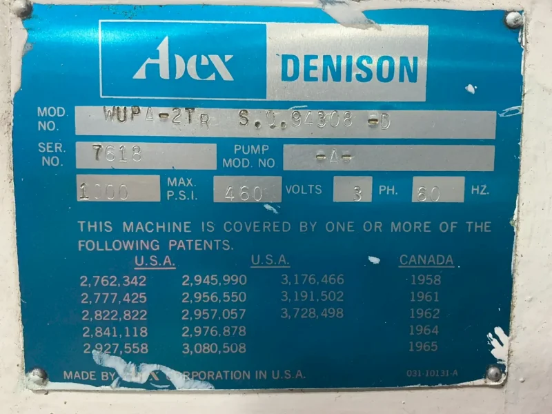 DENISON MULTIPRESS   -  WUPA-2TR  SO94308-D