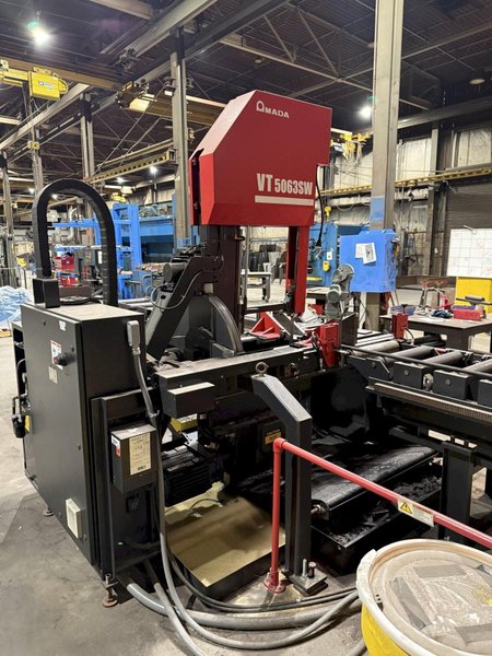 20” X 24” AMADA VT-5063SW CNC VERTICAL TILT-FRAME BANDSAW W/ 96” AUTO FEED SYSTEM. (NEW IN 2025) STOCK #1218725