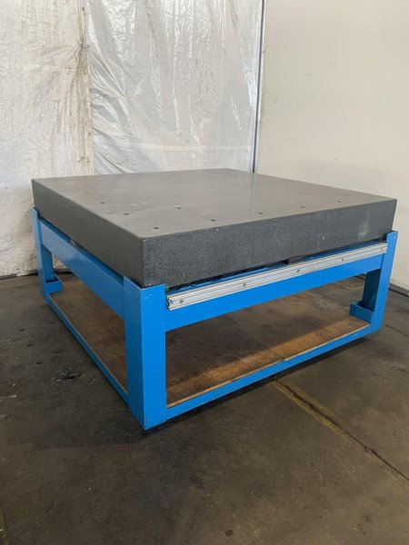 60&quot; X 60&quot; X 8-1/4&quot; GRANITE SURFACE TABLE. STOCK # 1165023.