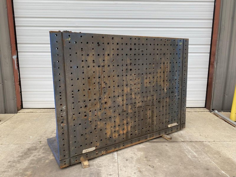 84&quot; x 72&quot; HEAVY DUTY ANGLE PLATE WITH DRILLED &amp; TAPPED HOLES: STOCK #14745