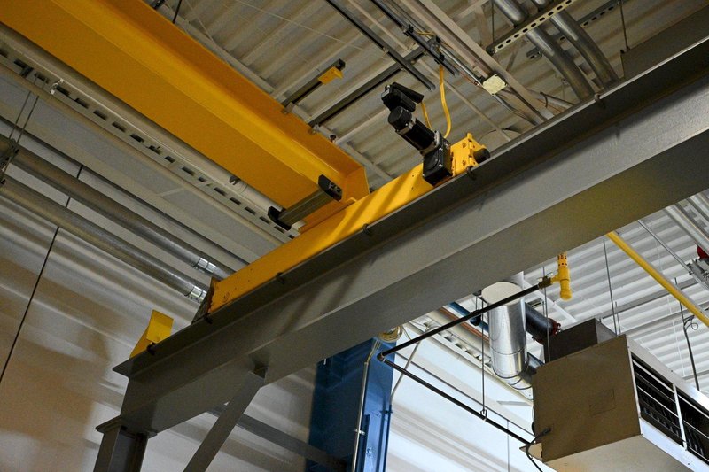 3 TON X 31' SPAN X 80' LONG X 14'  LIFT  MASS R&amp;M SINGLE GIRDER OVERHEAD CRANE SYSTEM, 2009: STOCK #23154
