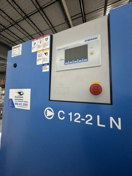 15 HP BOGE C 12-2 L N Rotary Screw Air Compressor, 2021