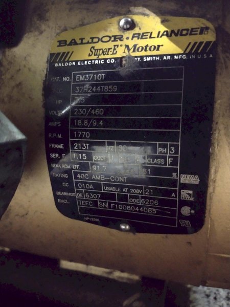 KINNEY HIGH VACUUM PUMP WITH MOTOR: YOBRO #24413