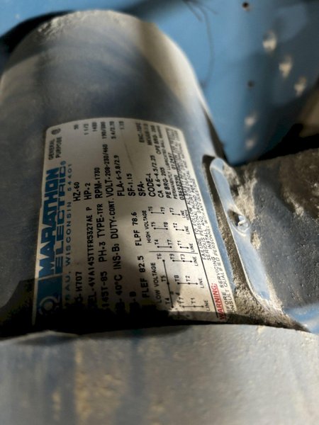 72" X 48" X 2 HP DENRAY DOWN DRAFT TABLE: STOCK #21060