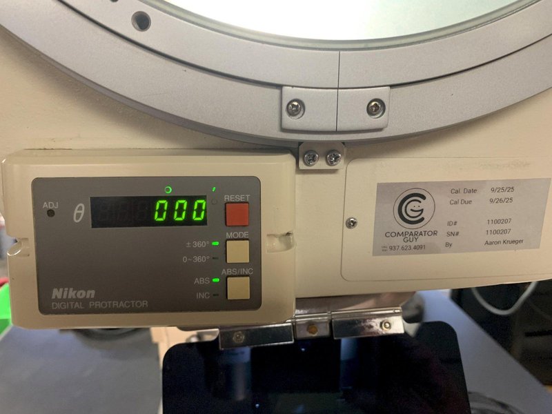 12&quot; NIKON Model V-12BD Bench Top Vertical Beam Optical Comparator, S/N 1100207.