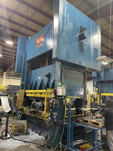 500-ton Bliss SC2-500-108-60 Straight Side Mechanical Metal Stamping Press, Year 1989 Full Rebuild In Process!