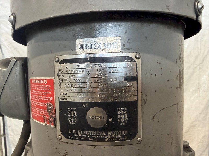 2 HP BRIDGEPORT SERIES 1 VERTICAL KNEE MILL. STOCK # 0222226