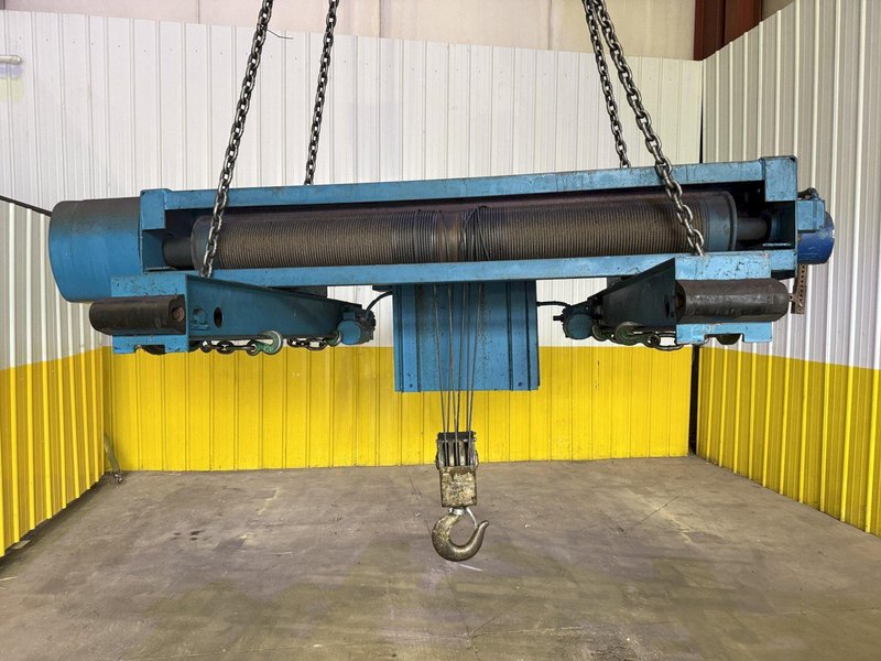 10 TON X 57’ SHAW-BOX DOUBLE GIRDER OVERHEAD BRIDGE CRANE, WITH 12.5 TON SHAW-BOX HOIST: YOBRO #24731