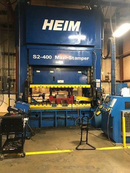 400 Ton Heim Maxi S2 Straight Side Double Crank Press 400-100″ x 60″ Bed, 2010