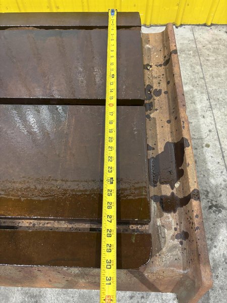 32&quot; X 65&quot; T SLOTTED DRILL BOX SETUP STEEL TABLE: STOCK #23230
