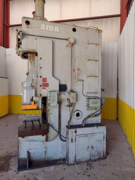 165 TON AIDA MODEL #PC-15(2) MECHANICAL CRANK GAP FRAME PRESS  7.8" STROKE : YOBRO #25990