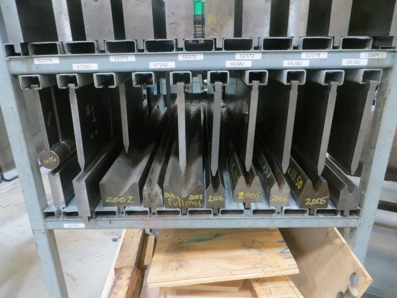 Press Brake Dies on Portable Rack w Contents- Auction Item