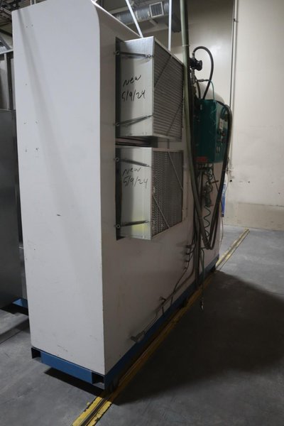 Iontech Powder Coating System with Stainless Steel Booth, Mounted on Track with Wheels- Auction Item