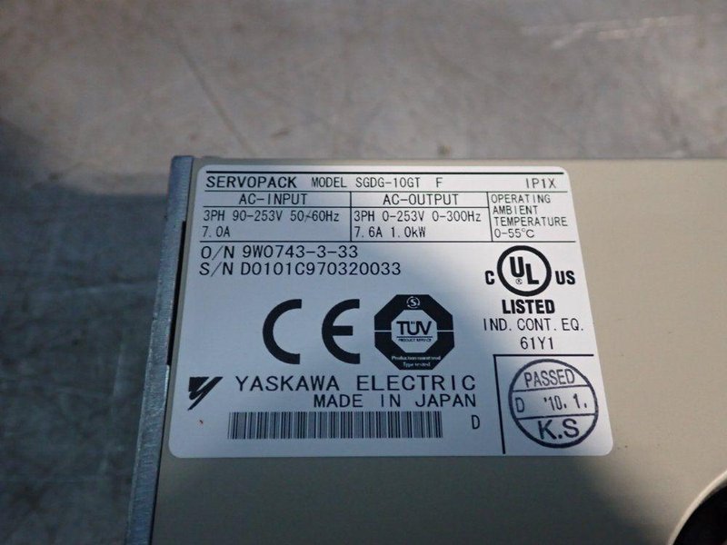 YASKAWA ELECTRIC 1 KW SERVOPACK  -  SGDG-10GT