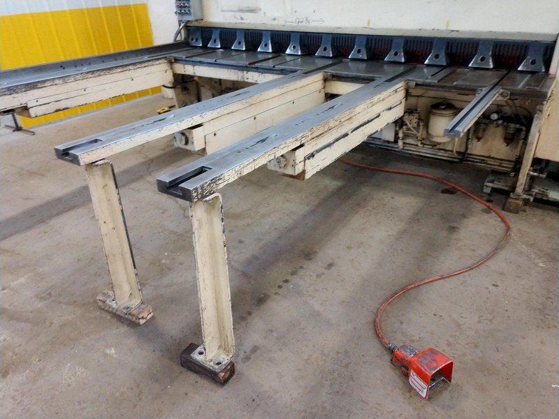 10' x 1/4" CINCINNATI MODEL #2500 CNC HYDRAULIC POWER SHEAR WITH FRONT &amp; BACK GAUGING: STOCK 12587