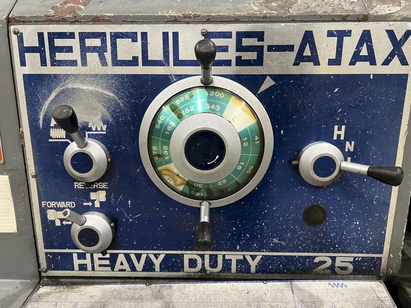 27&quot; x 84&quot; HERCULES AJAX MODEL #HR2000 #25 HEAVY DUTY GAP BED ENGINE LATHE, 4&quot; HOLE: STOCK #19837
