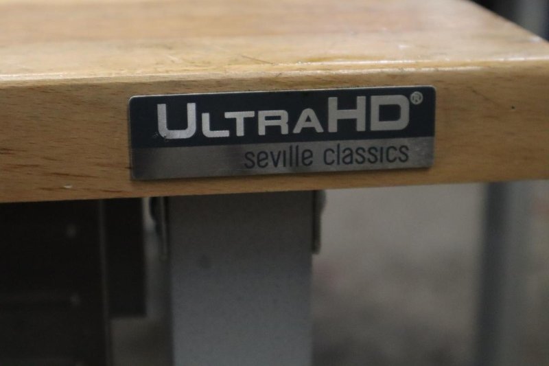 Portable Work Bench with Maple Top, Upper Shelf, Drawer, Work lighy- Auction Item