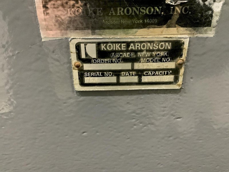 200,000 LB X 72" ARONSON  POWER WELDING TABLE: STOCK #72508