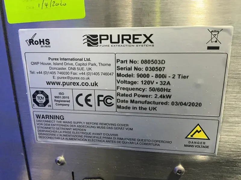 EPILOG CORP 20” X 32” LASER ENGRAVER/CUTTER  -  16000 LASER SYSTEM