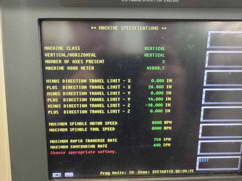 Hurco VM1 CNC Vertical Machining Center, 2003