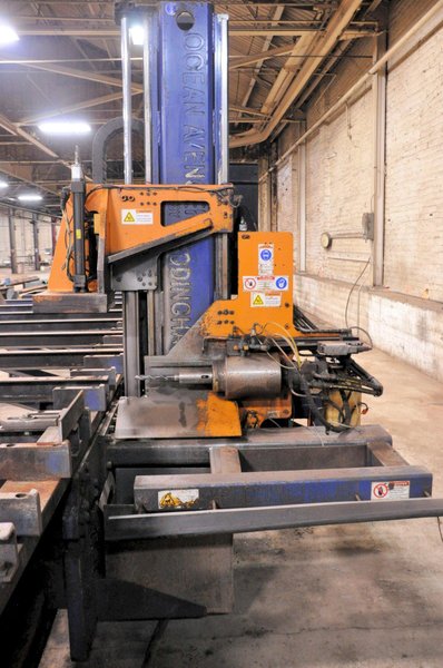 USED OCEAN AVENGER SINGLE SPINDLE CNC BEAM DRILL LINE WITH 40&#039; OF CONVEYOR, Stock# 11144, Year: 2006