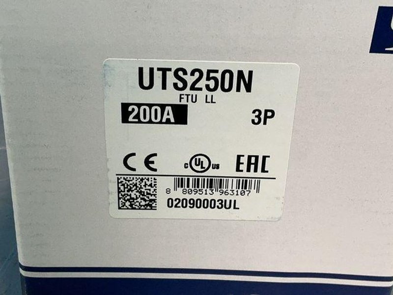 LS ELECTRIC 200 AMP UTS250N MOLDED CASE CIRCUIT BREAKERS  -  02090003UL