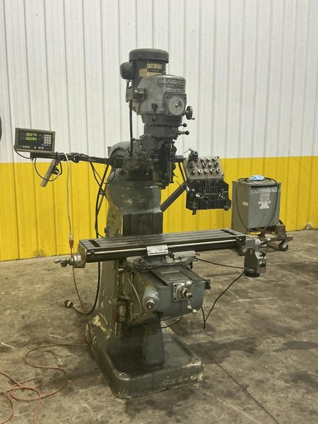 1.5 HP BRIDGEPORT VERTICAL MILL W/ POWER FEED: YOBRO #26042