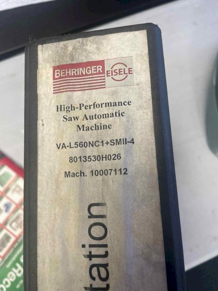 7.9″ Behringer Val-560 NC1 Automatic Cold Saw, 2014