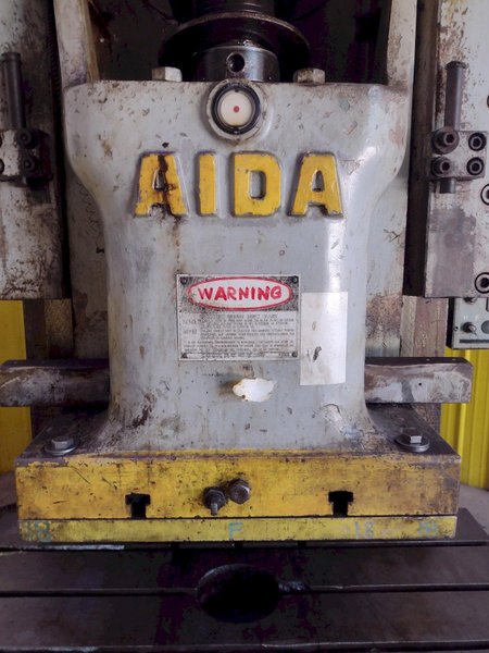 165 TON AIDA MODEL #PC-15(2) MECHANICAL CRANK GAP FRAME PRESS 7.87" STROKE : YOBRO #25991