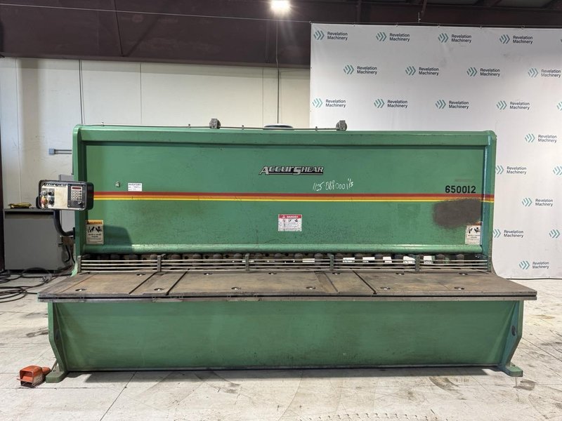 1/2″ x 12′ Accurshear 650012  Hydraulic Power Squaring Shear 2004