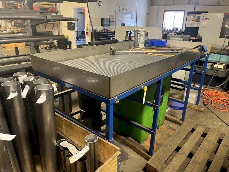40&quot; X 100&quot; X 25 GALLON WASH TABLE WITH SMARTWASHER MODEL 25-2 HEATED POWER PUMP: STOCK #16206