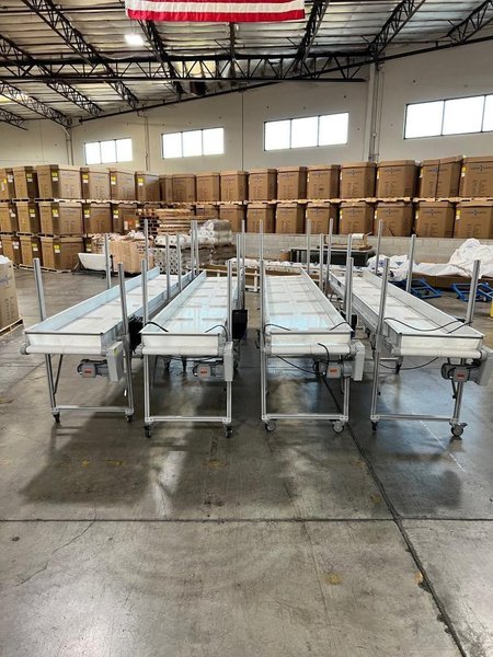 (3) 15′ x 2.5′ Cleated Belt Incline Conveyor, 2022