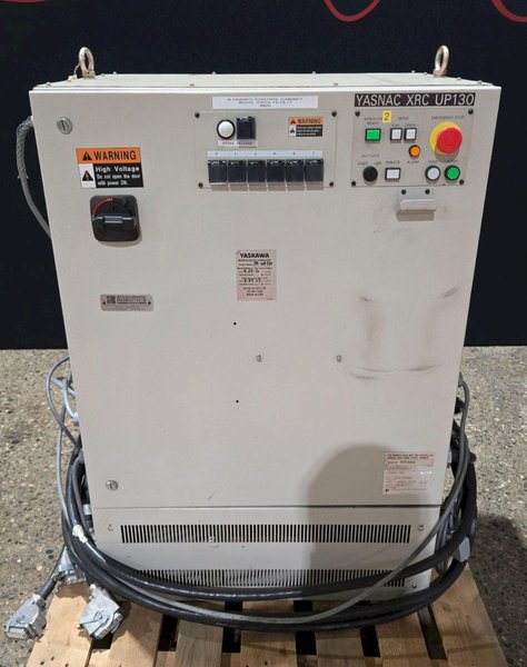 YASKAWA MOTOMAN UP130-RB00 INDUSTRIAL ROBOT ARM AND CONTROL CABINET USED