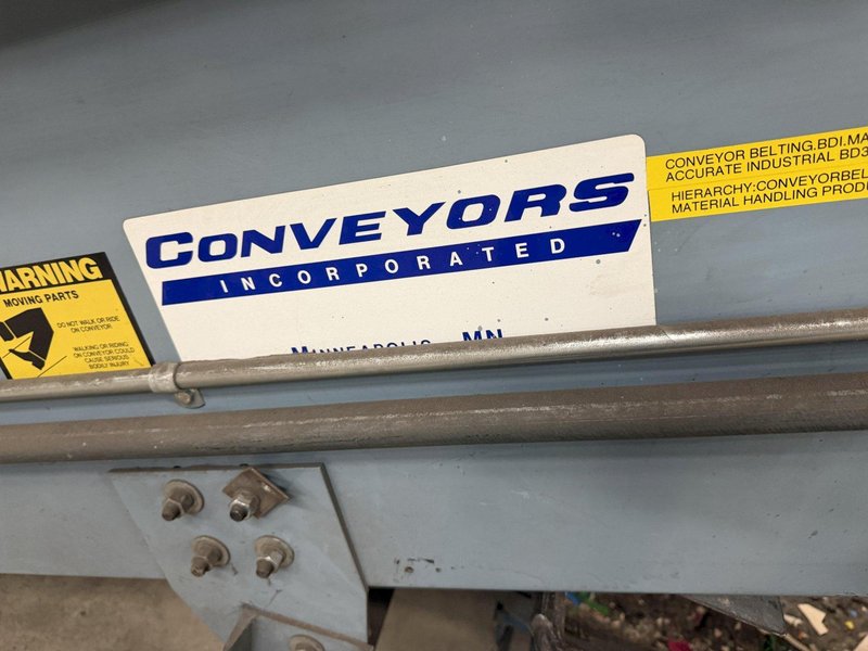 CONVEYORS INCORPORATED 36" x 30' INCLINE BELT CONVEYOR WITH CONTROLS: YOBRO #26280