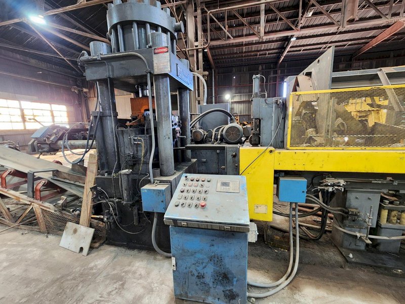 5&quot; AMD MODEL #530-2230 AUTOMATIC HYDRAULIC BAR &amp; BILLET SHEAR WITH 20&#039; AUTO FEED: YOBRO #24104