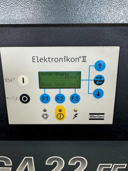 30 HP ATLAS-COPCO GA22 FF ROTARY SCREW AIR COMPRESSOR. STOCK # 0894524