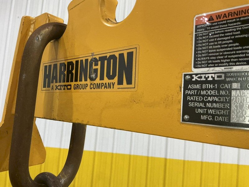 10 TON MODEL #NACL-10-48 HARRINGTON KITO NARROW ARM COIL LIFT PICKER: YOBRO #25233