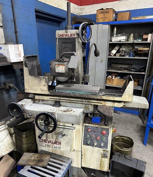 6&quot; X 18&quot; CHEVALIER MODEL FSG-2A618 HYDRAULIC SURFACE GRINDER. STOCK # 1223824.