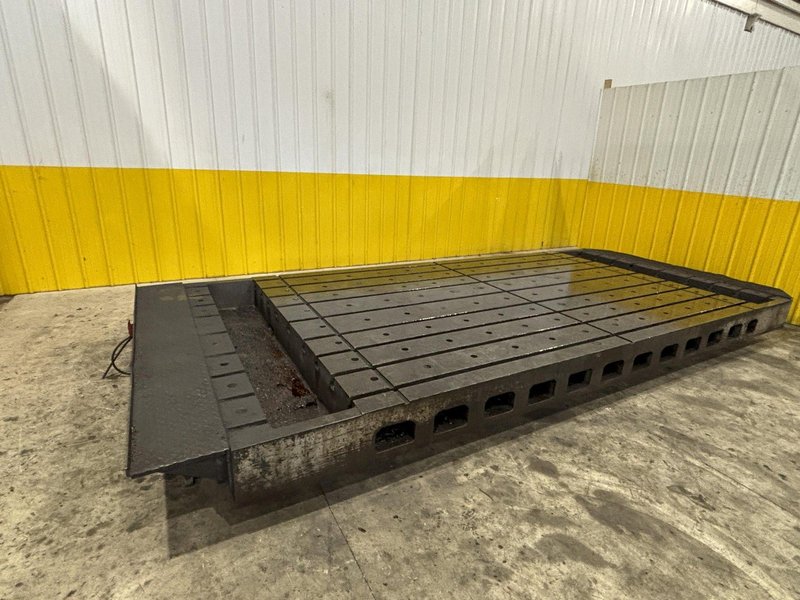 209&quot; X 88&quot; X 22&quot; INGERSOL HEAVY DUTY STEEL T SLOT PRECISION TABLE LAYOUT PLATE: YOBRO #24018