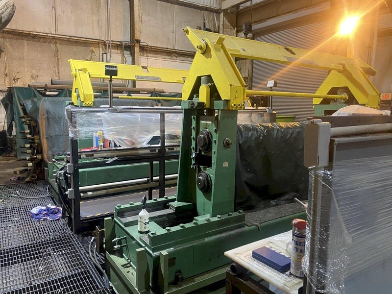 72” x .500” TWO (2) PRO-ECO SLITTER HEADS WITH PINCH ROLLS, SIDE GUIDES &amp; FEED-UP DRIVE