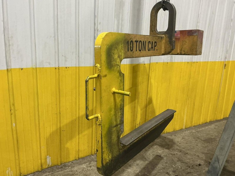 10 TON X 48" CALDWELL MODEL 82-10-48 COIL LIFT C HOOK: YOBRO #25230