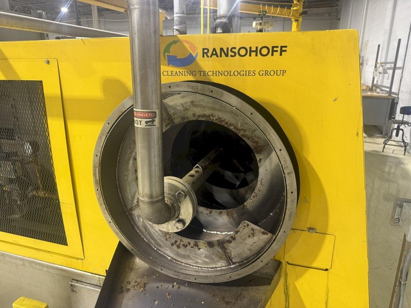 24" 2025 RANSOHOFF STAINLESS STEEL 3 STAGE GAS FIRED ROTARY DRUM PARTS WASHER: YOBRO #26058